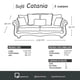 thumbnail image 4 of Sofa Catania 3 Cuerpos Clásico Tela Velvet Beige, 4 of 7