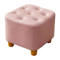 Magideal - Reposapiés Pequeño, Taburete Otomano, Asiento Acolchado, Taburete Cuadrado Decorativo Suave Y Compacto, Reposapiés Para Mesita De Noche, Apartamento Y Rosa