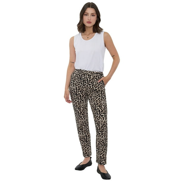 Pantalón Mujer Básico Animal Print Café Corona