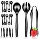 thumbnail image 1 of Utensilios desechables Stock Your Home, 18 unidades, negros, 1 of 7