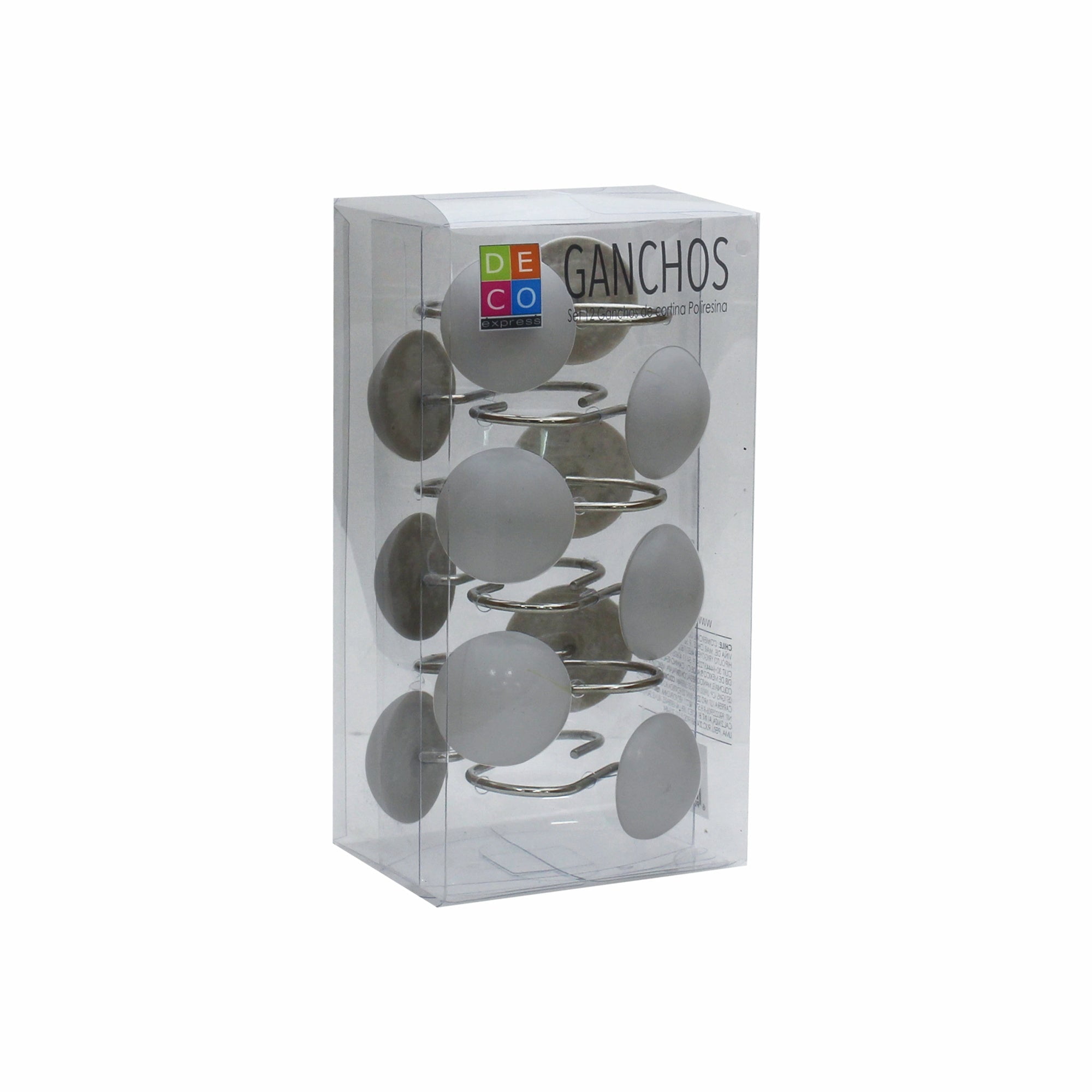 Decoexpress - Set Ganchos Poliresina Gris
