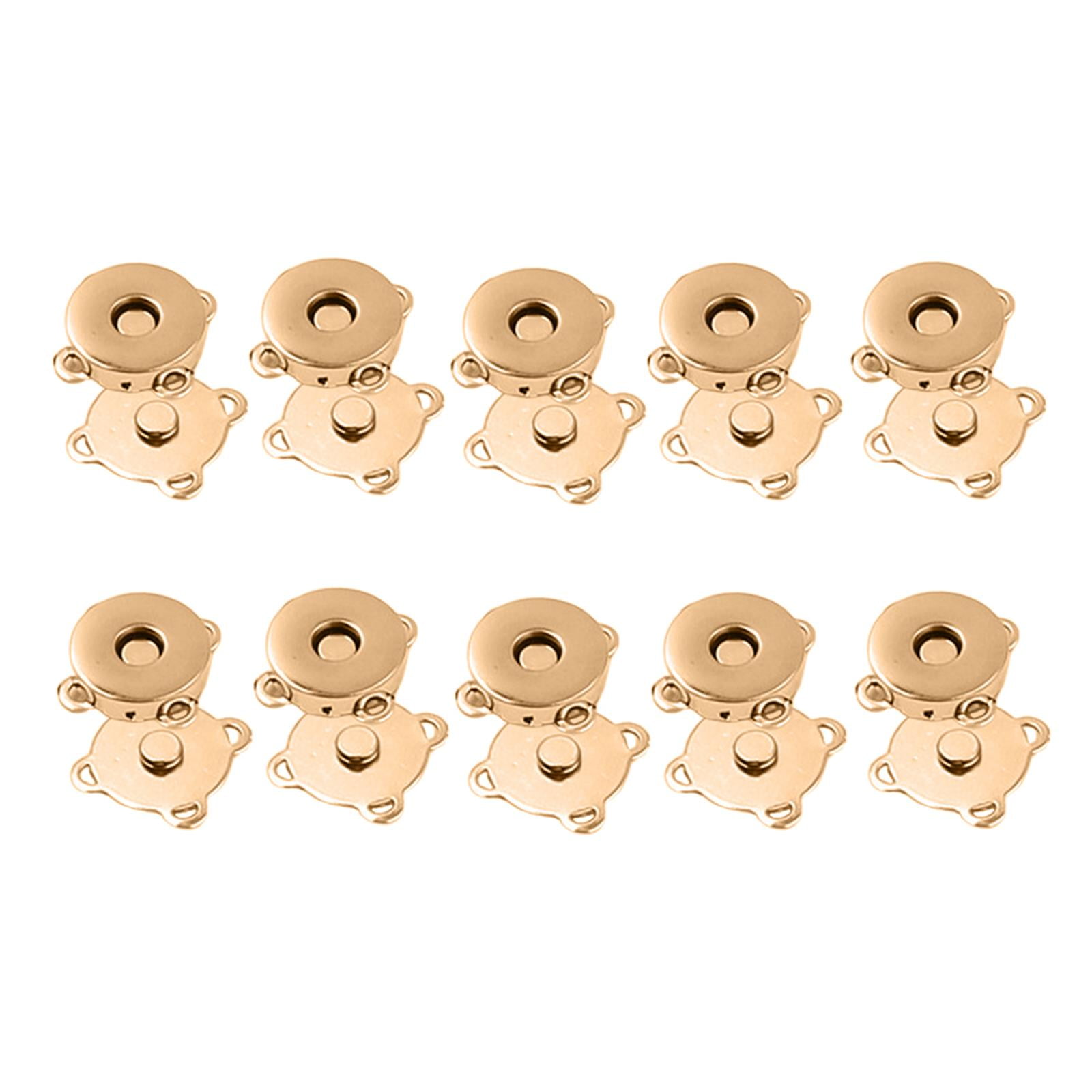 Magideal - 14 Mm Hebilla Diy Craft De Costura Sujetadores De Cierre De Monedero Broches Magnéticos Cierres De Bolsa Magnética Botón De Bolsa Magnética