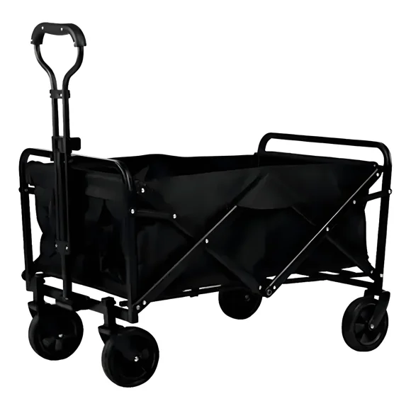 Carrito Para Compras Plegable Ideal Para El Camping Negro Negro
