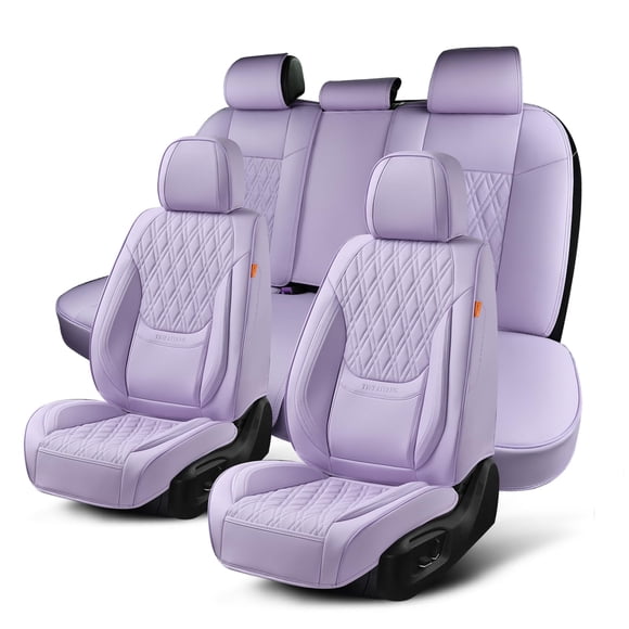 Fundas de Asiento TINRAIYANG Set Completo Púrpura Cuero Sintético