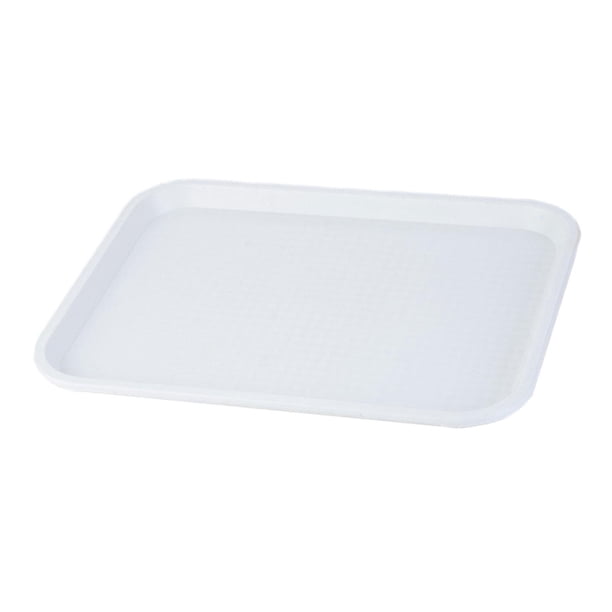 Bandeja de cosméticos, bandeja duradera para servir, Bandeja multiusos para postres de frutas, bandeja para servir en el baño, organizador de encimera blanco