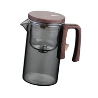 Magideal - Tetera De Vidrio Tetera De Vidrio Con Infusor Práctica Tetera Multiusos De Hojas Sueltas Tetera De Flores Florecientes Para Salón De Té Camping Hogar Gris 720Ml