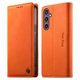thumbnail image 1 of Funda Billetera de Cuero para [Samsung Galaxy S24], Bloqueo RFID, Tarjetas y Soporte Naranja, 1 of 5