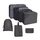 thumbnail image 1 of 7 Bolsas Organizadoras De Viaje De Nailon Impermeables, Bolsas De Almacenamiento De Ropa, Ligeras, Negras, 1 of 3