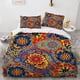 thumbnail image 1 of Bohemian Mandala King Queen Duvet Cover Boho Cashew Flowers Bedding Set Colorful Exotic Floral 2/3pcs Polyester Comforter Cover Bed Sheets, 1 of 5