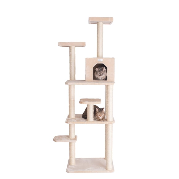 Árbol para gatos GleePet GP78740821, 7 niveles, 74 cm, color beige