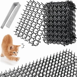 Genérica - 12Pcs Alfombrillas Repelentes Mascotas Anti-Cat Pot Con 12 Clavos, Longitud Total Hasta 2,4 M