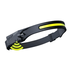 Genérico - Linterna Led Frontal Cintillo X2 Recargable Auto Encendido Negro Blanco