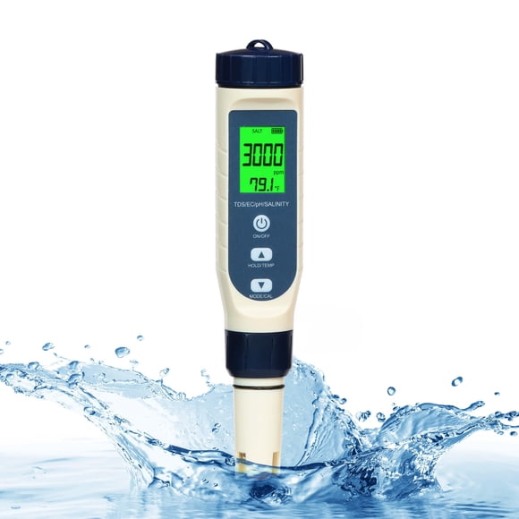 Medidor de sal y pH PUREFIZ 5 en 1 para piscinas