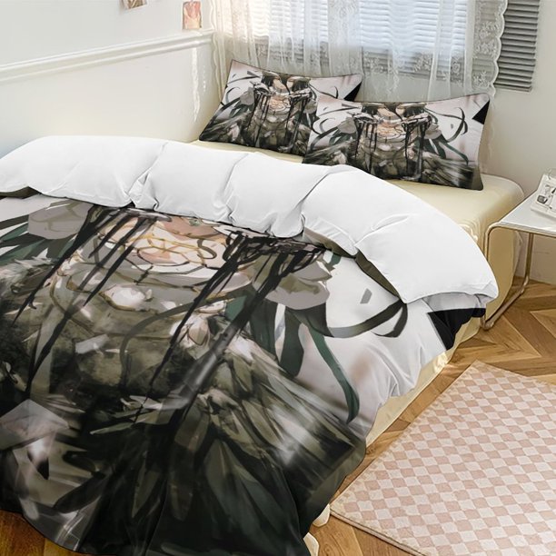 Overlord Anime Home Bed 3-piece Set Classic Japanese Anime Polyester Wash Student Dormitory Set