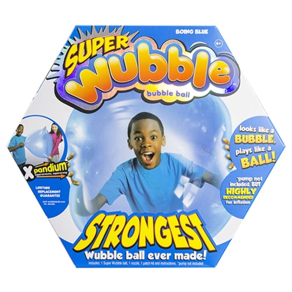 Pelota Burbuja NSI Wubble Boing Azul Resistente al Desgarro