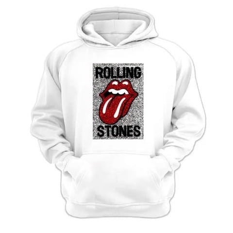 Genérico - Polerón Canguro The Rolling Stones Blanco Talla Xl Unisex