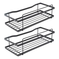 Javimate - Set 2 Organizadores De Ducha Negro