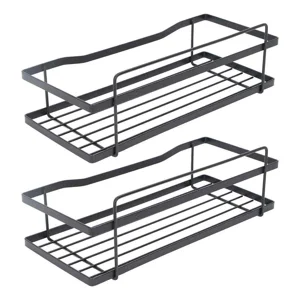 Javimate - Set 2 Organizadores De Ducha Negro