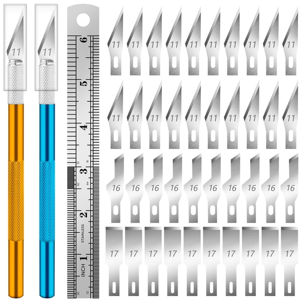 Upgrade Your Crafting Game with our Precision Carving Craft Knife Kit - Includes Exacto Knife, 40 Spare Blades, and Perfect for Art, Scrapbooking, and Stencil Projects!