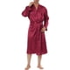 thumbnail image 1 of INSPIRE CHIC Bata de Satén para Hombre de Manga Larga con Cintura Atada y Largo Medio para Dormir Talla L Rojo, 1 of 4