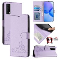 Funda Tipo Cartera Foxdock Para Tcl Stylus 5G Con Soporte, Ranuras, Rfid, Diseño De Gato