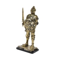 Magideal - Escultura De Estatua De Caballero, Decoración De Mesa Creativa Vintage, Figura De Caballero Para Entrada, Estantería, Escritorio De Oficina, Regalo De Oro