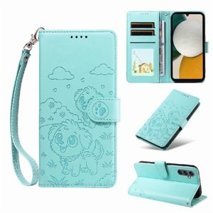 Funda Billetera Foxdock Compatible Con Samsung Galaxy A34 5G, Diseño Perrito Tierno, Ranuras Para Tarjetas Y Soporte Plegable