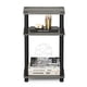 thumbnail image 3 of Mesa auxiliar Furinno Just de 3 niveles, tubo torneado, roble francés, gris, 3 of 7