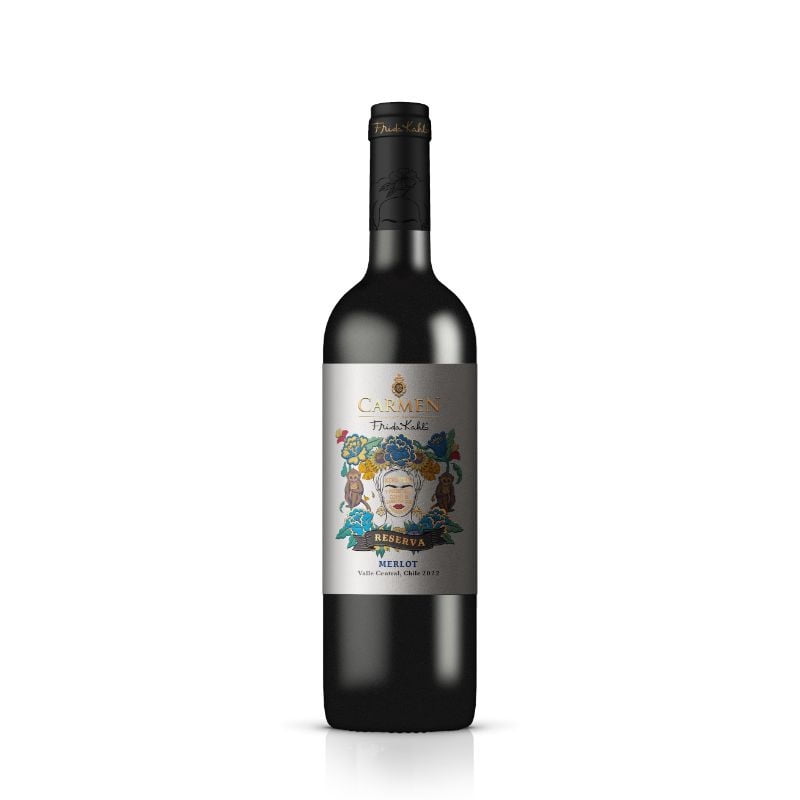 Vino Tinto Frida Kahlo Merlot Reserva 12.7° Botella 750 ml Carmen