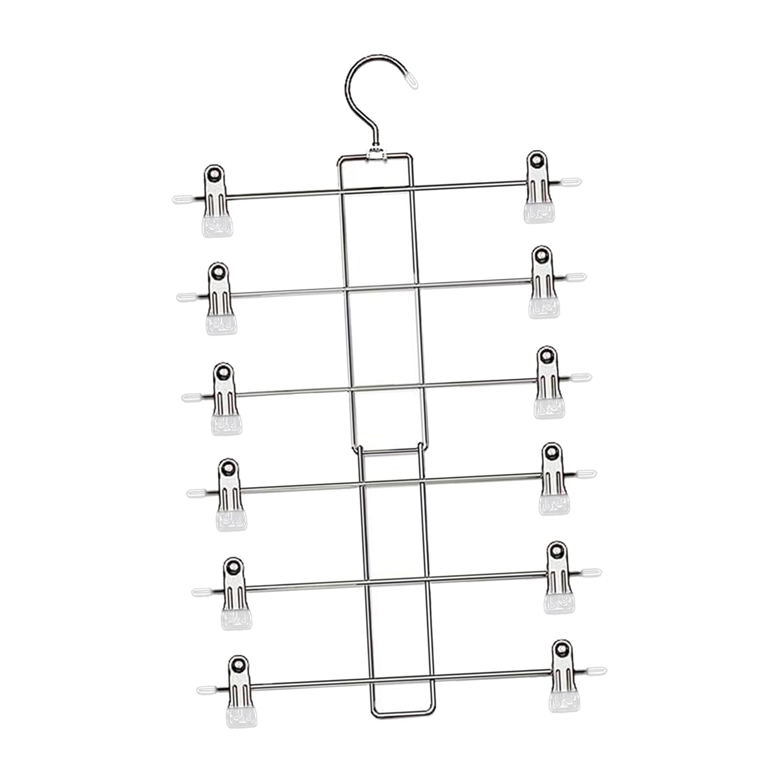 Bothyi - Percha Para Faldas, Resistente, 6 Niveles, Percha Para Pantalones, Ropa Para Niños, Pantalones Cortos, Color Blanco