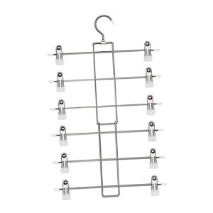 Bothyi - Percha Para Faldas, Resistente, 6 Niveles, Percha Para Pantalones, Ropa Para Niños, Pantalones Cortos, Color Blanco