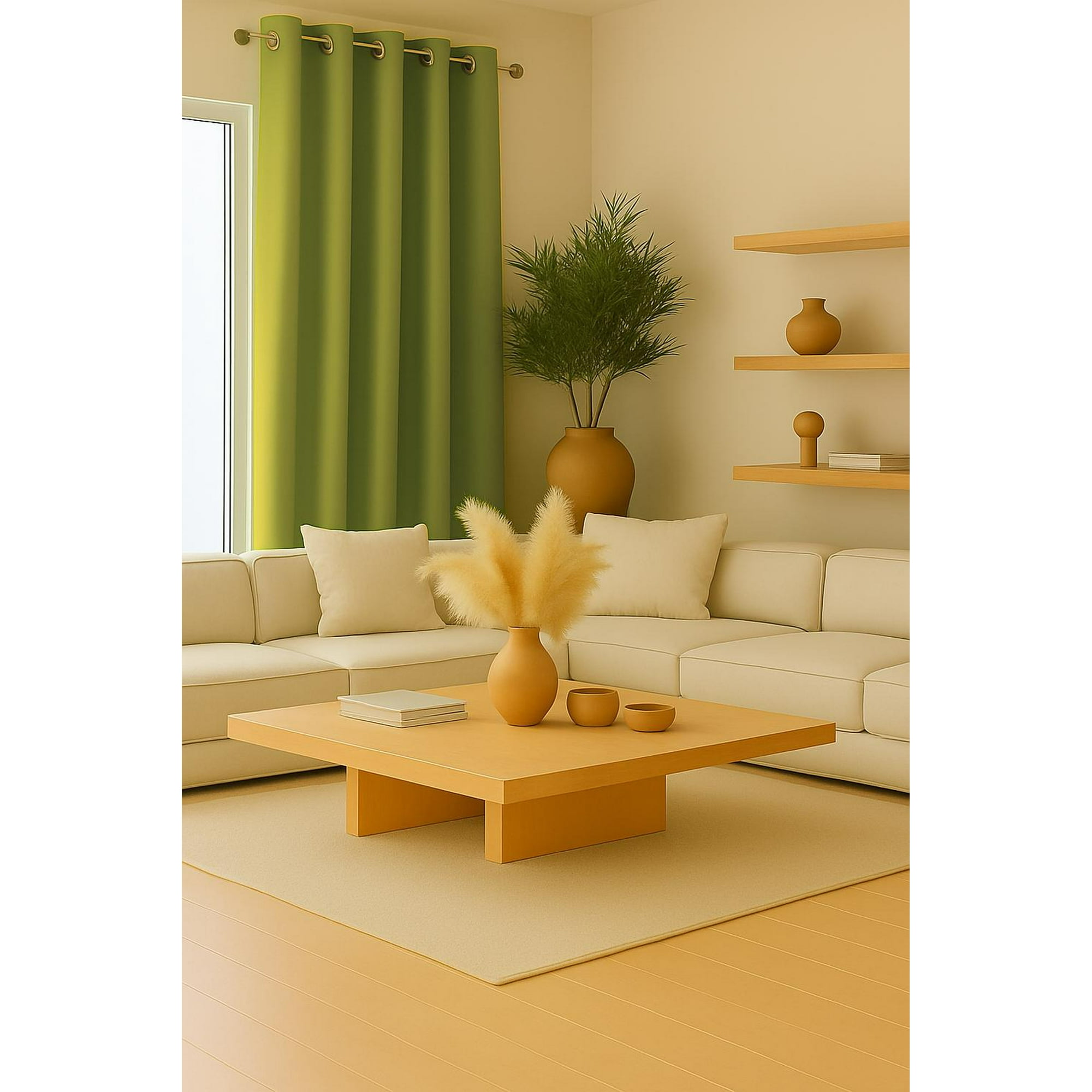 Clems - Cortina Tradicional 100% Blackout Verde Verde