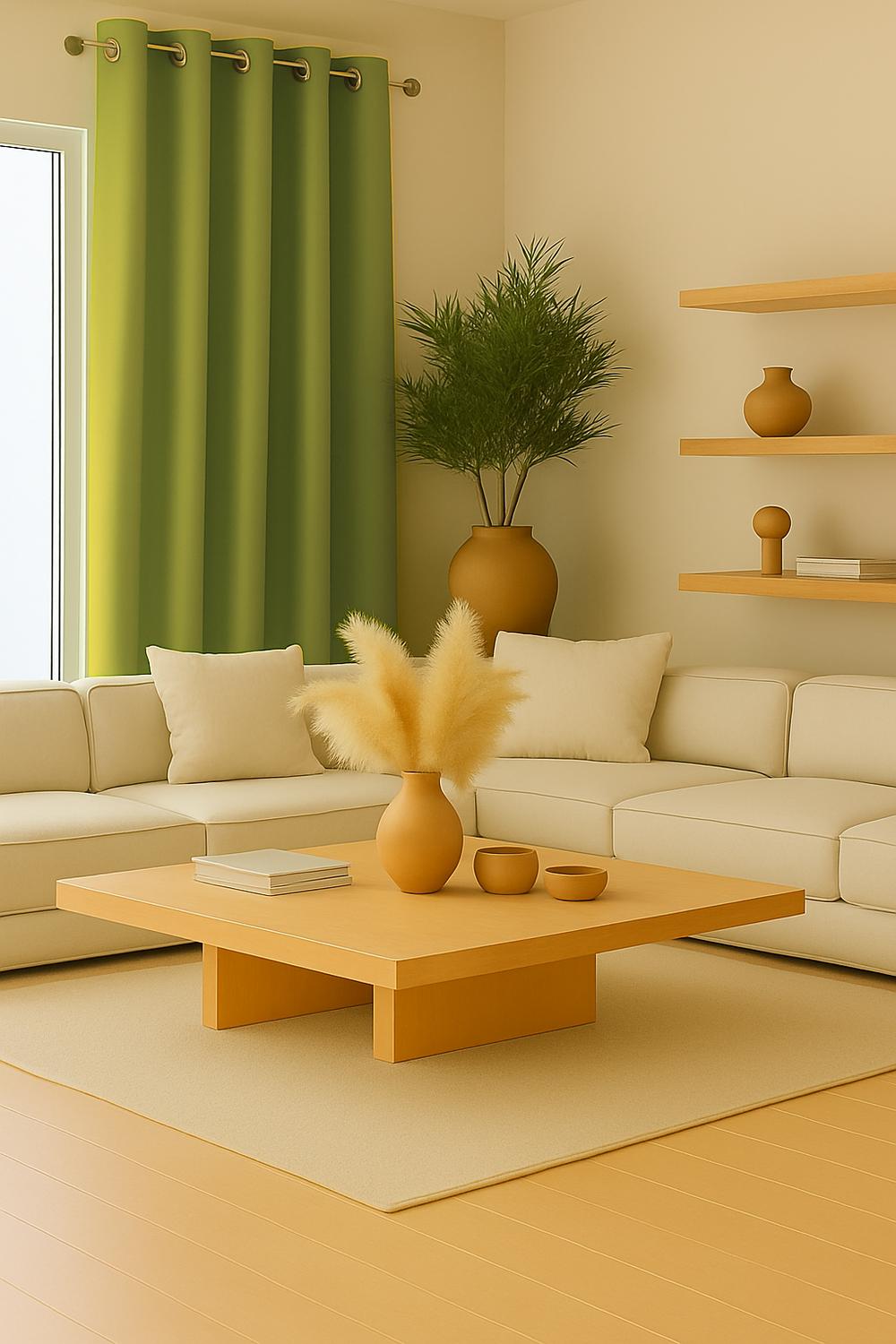 Clems - Cortina Tradicional 100% Blackout Verde