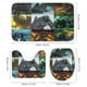 thumbnail image 3 of Titanes del Pacífico-theme 4-Piece Shower Curtain Set with Rugs, Waterproof Bathroom Decor Set Includes Bath Mat, U-Shaped Rug, Toilet Lid Cover and Curtain with Hooks, 3 of 6