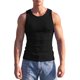 thumbnail image 1 of INSPIRE CHIC Camiseta sin mangas ajustada para hombre, para gimnasio, con rayas, talla M, color negro, 1 of 5