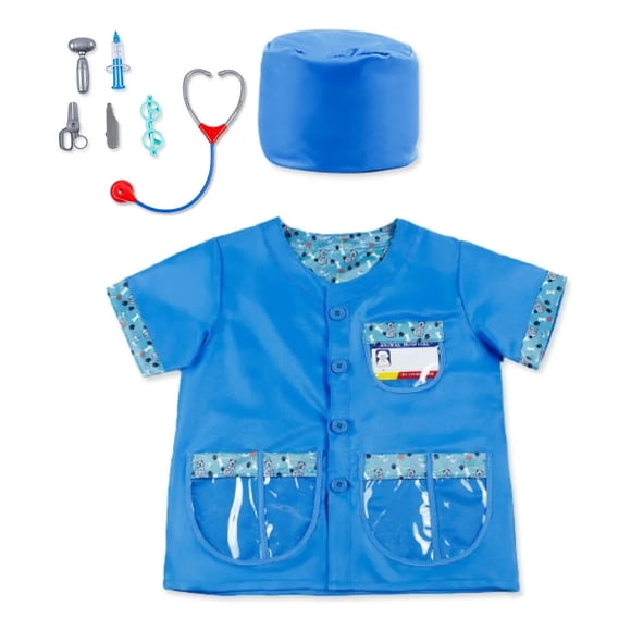 Conjunto De Disfraces De Rol Disfraz De Médico Para Niños Azul Niños