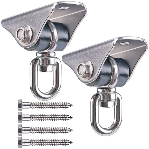 Perchas Giratorias Silent Heavy Duty Paquete De 2 Unidades De Acero Inoxidable