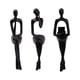 thumbnail image 3 of Estatua de pensador sentado, figuritas abstractas, adorno moderno, escultura artesanal de resina para decoración de estantería de escritorio de oficin Negro, 3 of 5