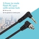 thumbnail image 2 of Cable de sincronización Flash PC Foto&Tech de 3,5 mm a macho de 35 cm, cable enrollado, 2 of 5