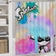 thumbnail image 5 of Splatoon-theme 4-Piece Shower Curtain Set with Rugs, Waterproof Bathroom Decor Set Includes Bath Mat, U-Shaped Rug, Toilet Lid Cover and Curtain with Hooks, 5 of 6