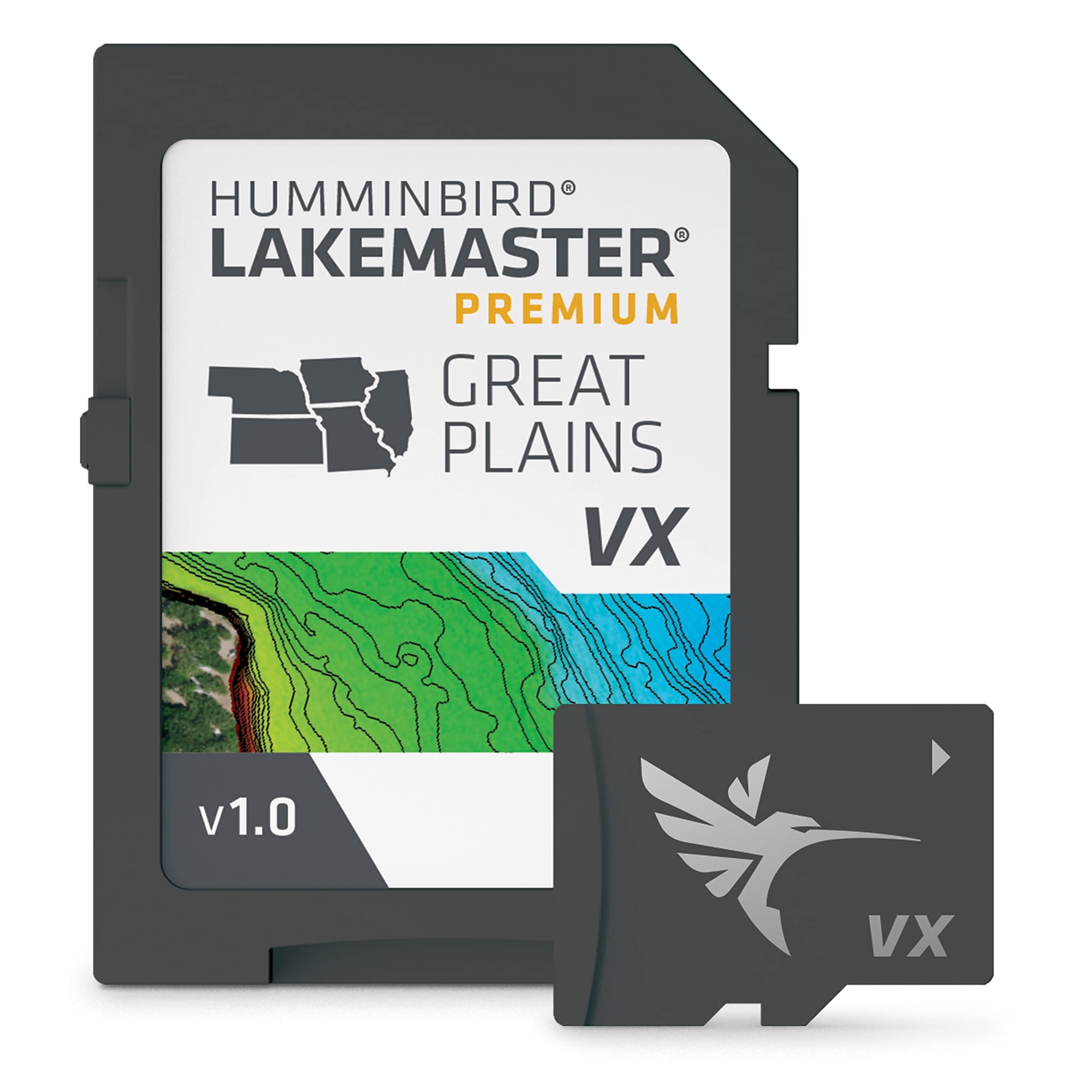 Tarjeta Sd Humminbird Lakemaster Premium Great Plains V1 Map