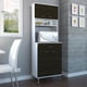thumbnail image 3 of Mueble Para Microondas Con 4 Puertas Abatibles Blanco Y Negro, 3 of 7