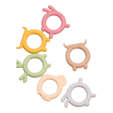 Genérico - Set 8 Mordedor Silicona Juguete Alivio Encias Bebe Lau