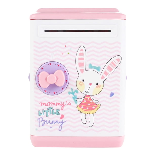 electrónica Caja de ahorro de dinero linda Caja de dinero con contraseña de cajero automático de plástico grande Caja de monedas segura para ,