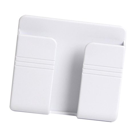 Bothyi - Soporte Para Teléfono Fácil De Usar, Soporte Sólido De Gran Capacidad Para El Baño Del Hogar, Color Blanco