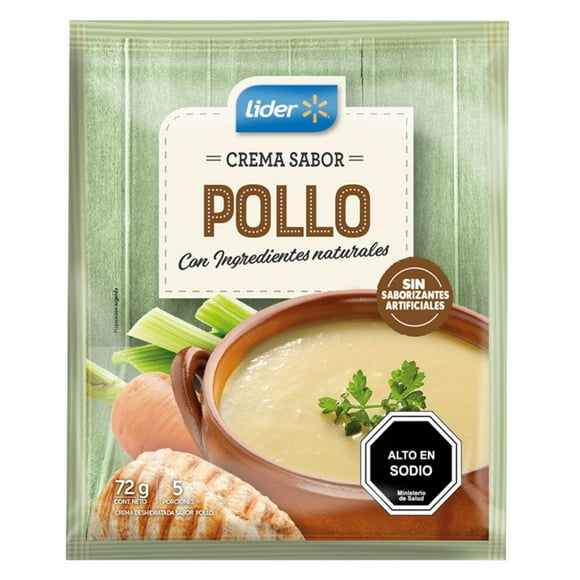 Crema Sabor Pollo (5 Porciones) Sobre, 72 g