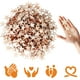 thumbnail image 1 of 100 estrellas de madera, mini estrella de madera para decorar mesas de boda, fiestas, manualidades con 5 tamaños (6/8/10/12/15 mm), recortes de madera de varios tamaños para decoración de mesas., 1 of 7