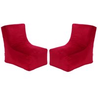 Bodevir - Set Pouf Tatto 1C Felpa Rojo