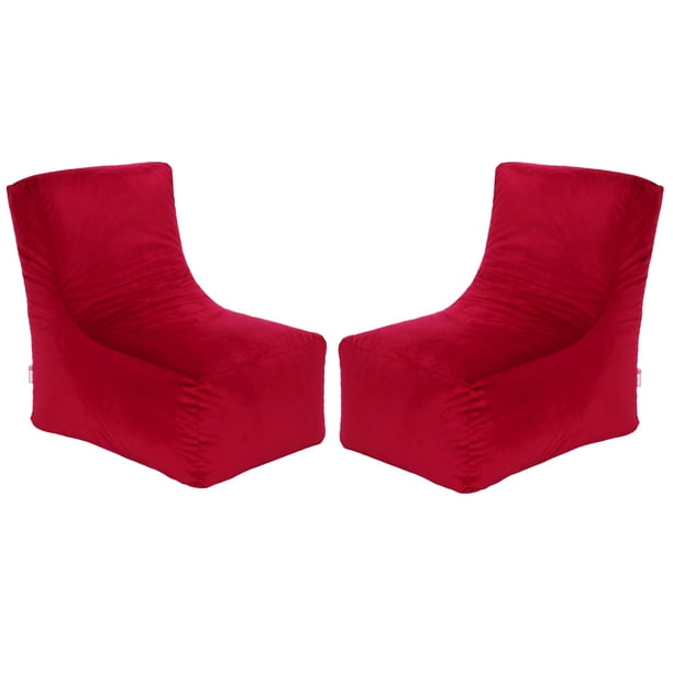 Set Pouf Tatto 1c Felpa Rojo