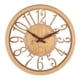 thumbnail image 2 of Reloj De Pared De Estilo Europeo De 12 ", Textura De Madera Hueca Redonda Para El Hogar, Cafetería, Bar, Madera Natural, 2 of 5